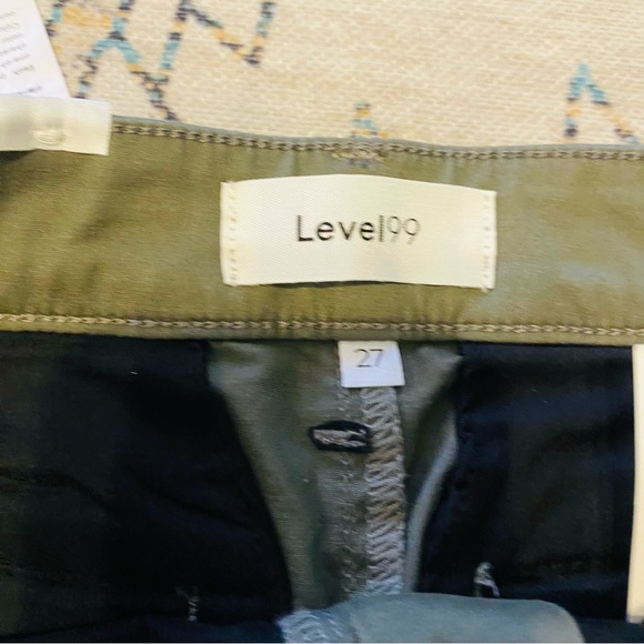 ANTHROPOLOGIE LEVEL 99 NWT Clover Army Green Pants - Picture 5 of 7